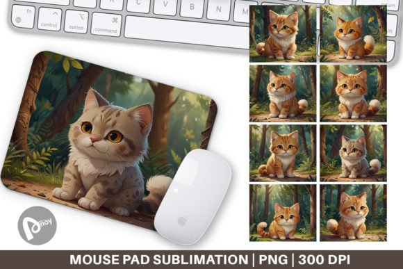 Finding Joy in the Details: The Mouse Pad Cartoon Cat in Forest as a Daily Essential