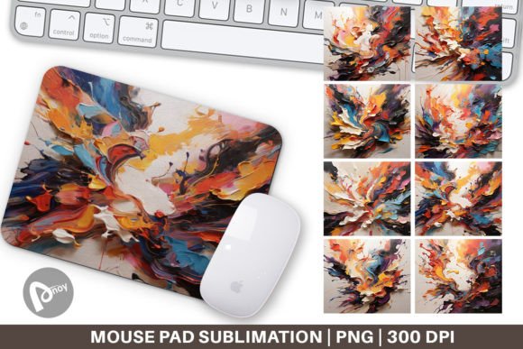 Mastering Workspace Energy with a Mouse Pad 3D Paint Splashes Design