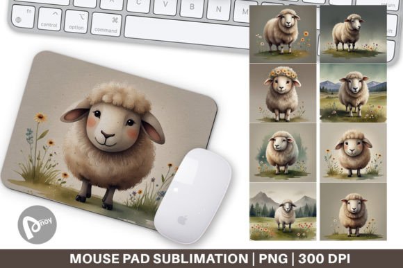 Mouse Pad Illustration Sheep: Desk Design That Works