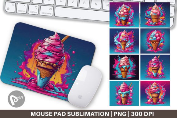 Mouse Pad Synthwave Ice Cream: Retro Aesthetic Meets Comfort