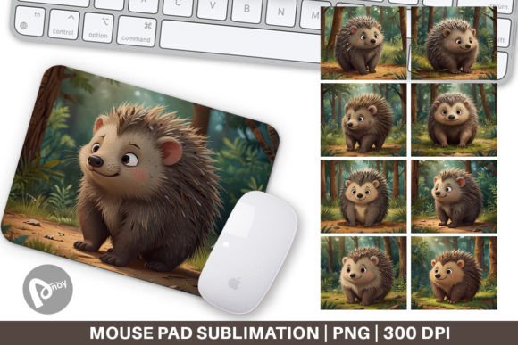 Transform Your Desk with a Cartoon Porcupine in Forest Mouse Pad