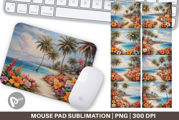 Transform Your Desk with a Tropical Beach Mouse Pad: The Art of Sublimation Printing and Creative Workspace Design